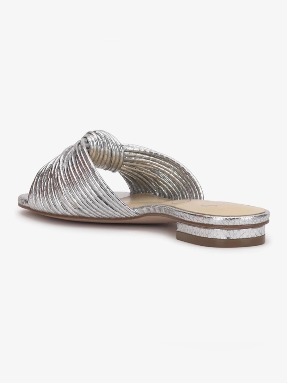 JESSICA SIMPSON Dydra Silver Knot-Front Slide Sandals - Picture 12 of 15